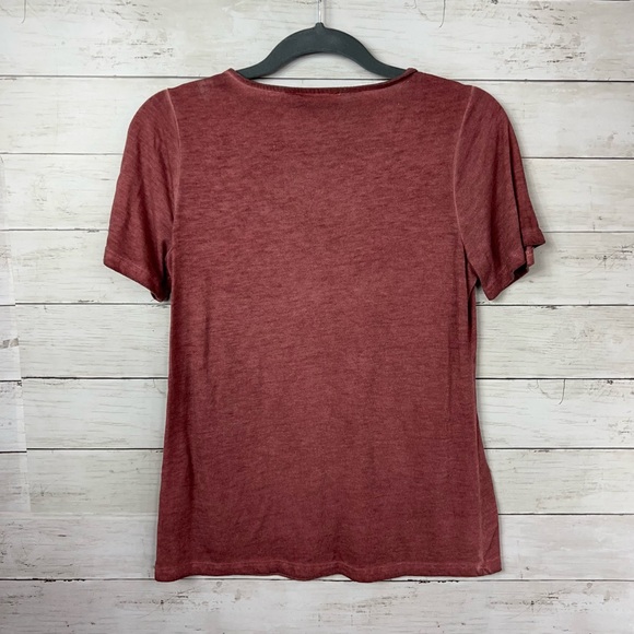 Dantelle Rusty Red Lace Design Tee - Picture 2 of 5